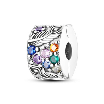 Silver Plated Travel Sunflower Lucky Charms Dangle Pendant Fit Original Pandora Bracelet DIY KTC715