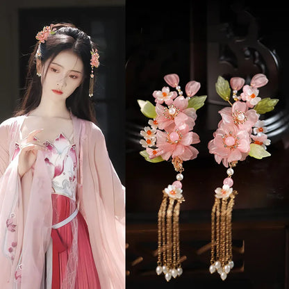 Vintage Chinese Hanfu Hair Accessories Set for Bridal Elegance