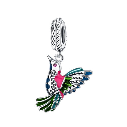 Sterling Silver 925 Angel Wing Heart Bird Charms for Bracelets and Necklaces Women's Fine DIY Jewelry Gifts