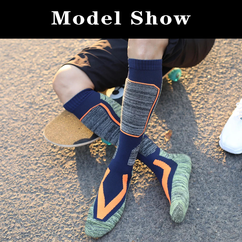 Thermal Thick Cotton Ski Socks High Knee Warm Unisex