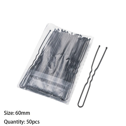Elegant Bridal U-Shape Hair Pins Set - 50pcs Decorative Clips for Women and Girls