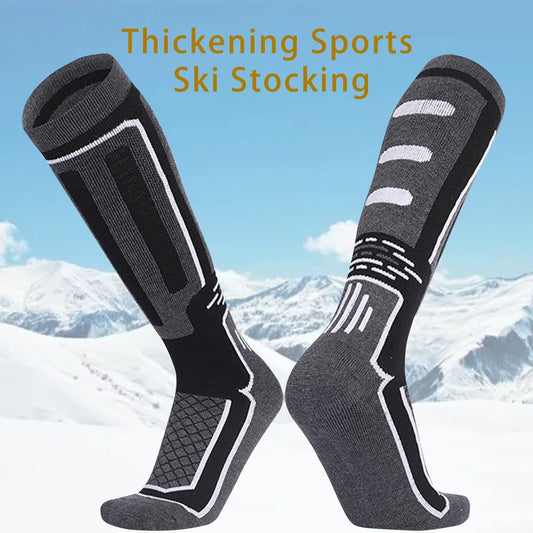 Mens Cotton Knee High Thermal Ski Socks For Winter Use