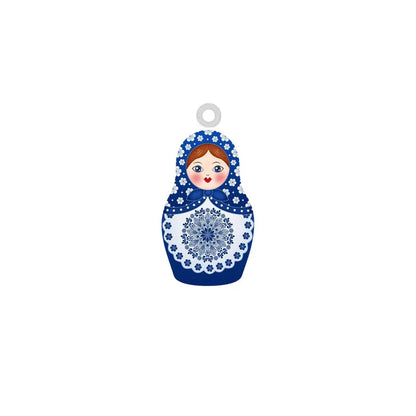 Matryoshka Girl Acrylic Charms Double Sided Painted Earrings Jewelry Accessories