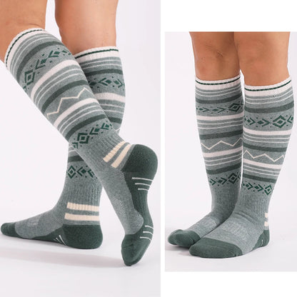 Womens Wool Knee High Thermal Ski Socks For Winter Outdoor
