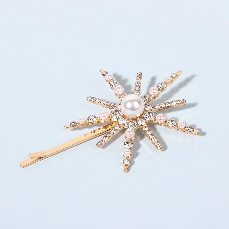 Geometric Stars & Moon Rhinestone Hair Clip Set - Top-Rated Bridal Hair Accessories 4