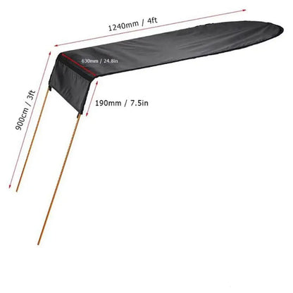 Kayak Sun Shade Awning Tent Inflatable Boat Canopy Sunscreen Rain Protector Detachable Drifting Shelter