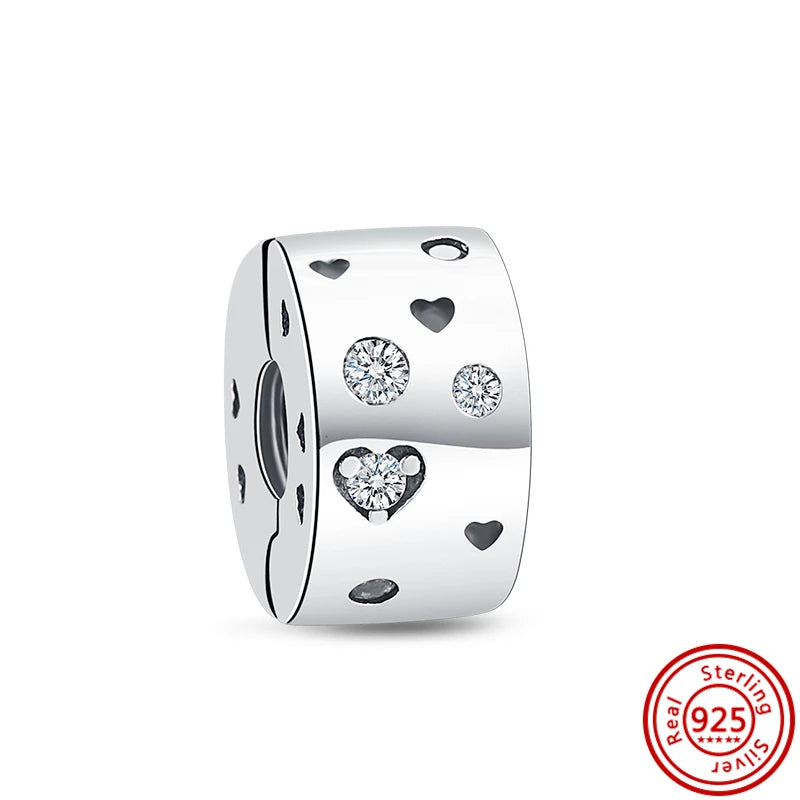 Fit Pantaro 925 Sterling Silver Bracelet with Snowflake Moon Sun Charms and Sparkling Beads H369