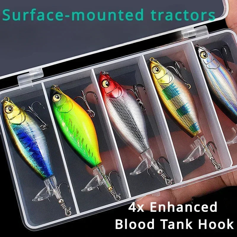 5pcs Floating Propeller Lure Bionic Bait for Fishing Gear
