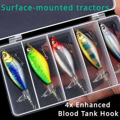 5pcs Floating Propeller Lure Bionic Bait for Fishing Gear