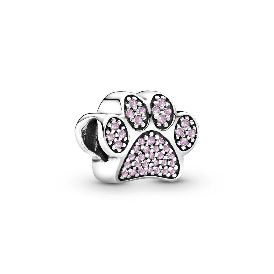 Hot Pink Murano Glass Charm Bead For 925 Bracelet Pendant