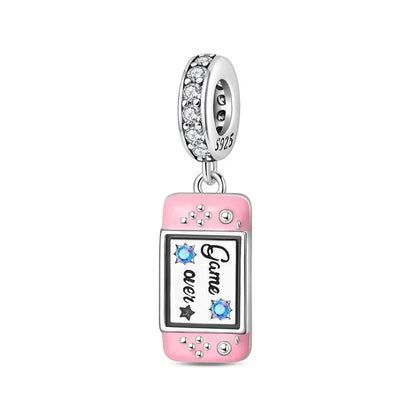 Original 925 Sterling Silver Magic Cube Charm Bead Pendant with Zircon for Bracelet and Necklace Jewelry