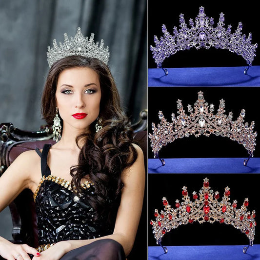 Luxury Bridal Crown - Baroque Queen Tiaras for Weddings & Parties