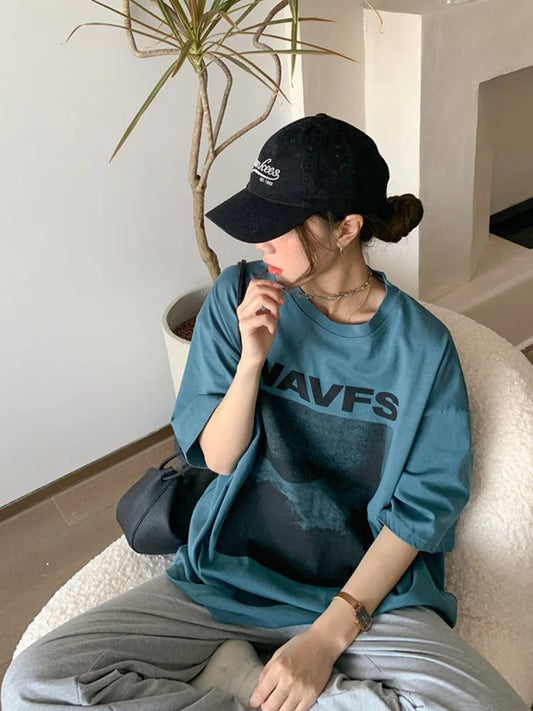 Dozw Womens Oversized T Shirt Harajuku Streetwear Tee