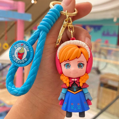 Kawaii Anime Disney Keychain Set Featuring Mickey Mouse, Minnie, Lilo & Stitch