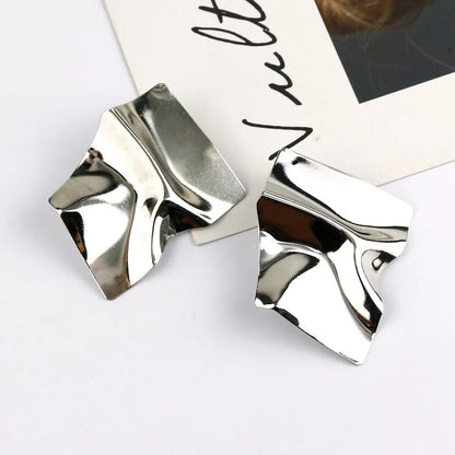 2025 New Vintage Metal Drop Earrings for Women in Geometric Style Fashion Jewelry
