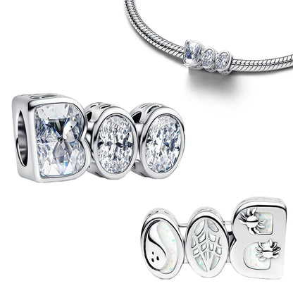 925 Sterling Silver Gold Star Moon Heart Charms Beads for DIY Jewelry Gifts