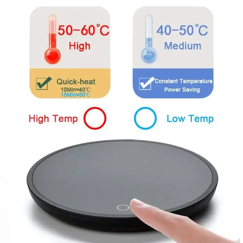 New Coffee Mug Warmer for Home Office Milk Tea Water Heating Pad Auto-off Gift Idea