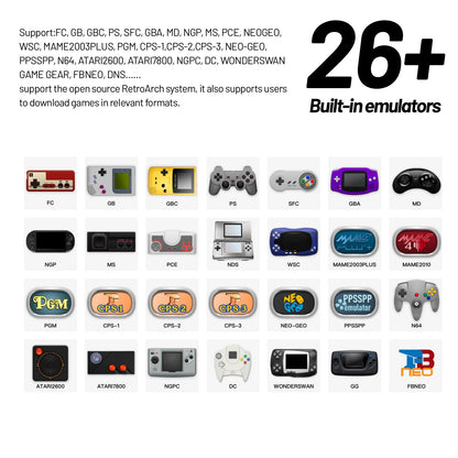 Trimui Smart Pro Handheld Game Console 4.96 Inch IPS Screen Linux OS Joystick RGB Lighting Retro 10000 Games Type C Portable Gift