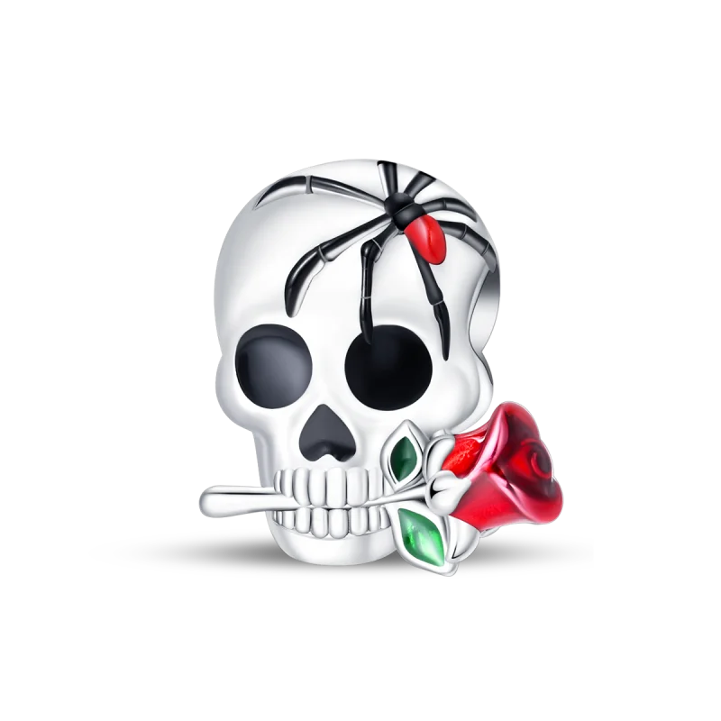 Sterling Silver Halloween Skull Bat Pumpkin Charm Pendant for DIY Jewelry SMC6248