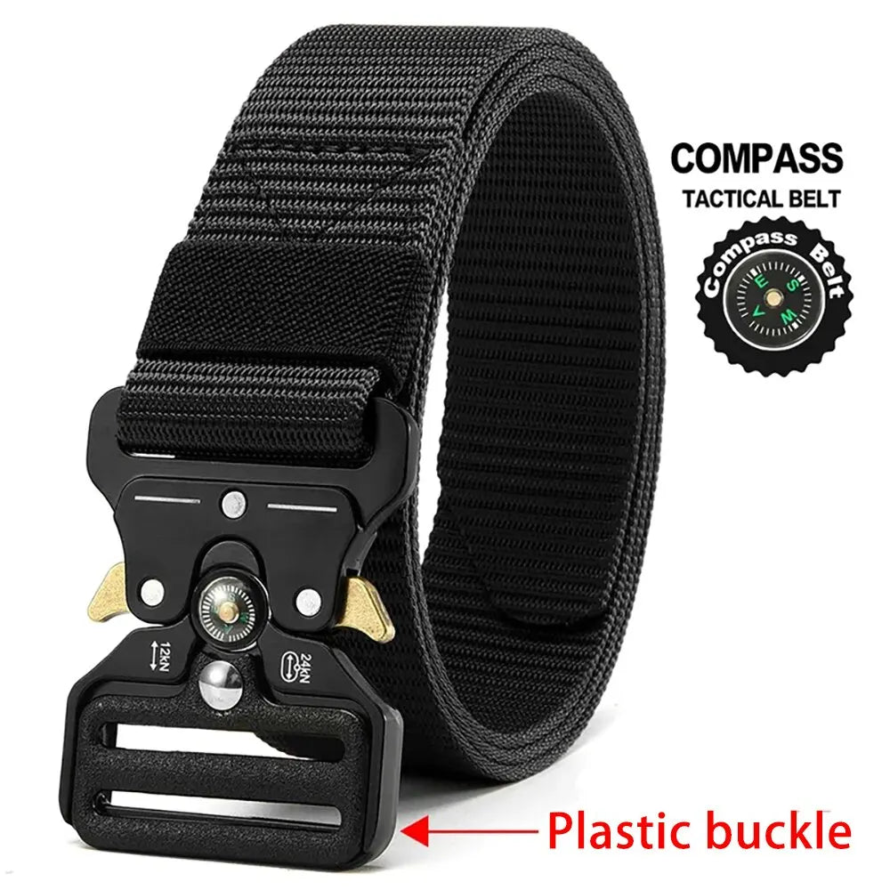 Men's Belt Outdoor Multi Function Compass High Quality Canvas