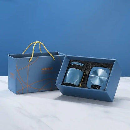 Coffee Mug Heating Pad Cup Warmer USB Electric Mat Set Blue Gift Set