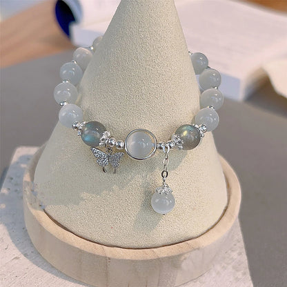 Handmade Star Double Layer Cream Beaded Bracelet for Women