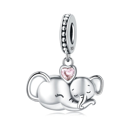 925 Sterling Silver Cute Pet Animal Pendant Charm Gift