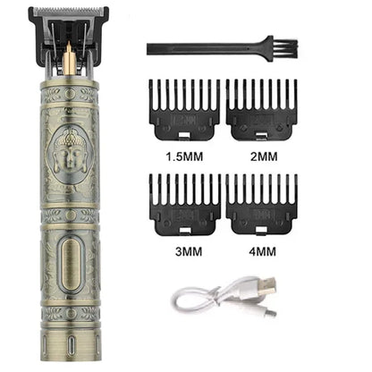 Portable Hair Cutting Machine T9 Vintage Trimmer USB Shaver 060-BronzeBuddha