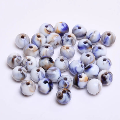 Fashion Round Resin Beads 8mm Imitation Jade for Jewelry Making 50 Pcs