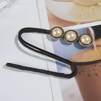 Elegant Pearl Flower Bun Maker Korean Lazy Hair Curlers for Effortless Styling