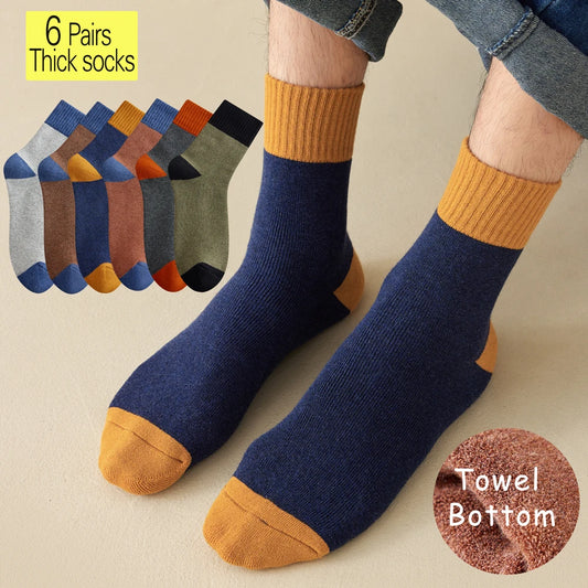 6 Pairs Airflow Cushioned Sports Crew Socks Reinforced Heel