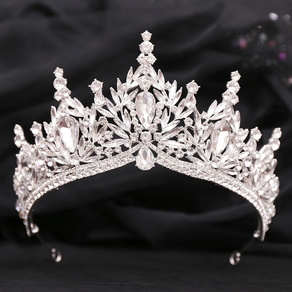 Silver Crystal Rhinestone Bridal Tiara - Top-Rated Wedding Hair Accessory Style ST