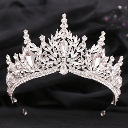 Silver Crystal Rhinestone Bridal Tiara - Top-Rated Wedding Hair Accessory Style ST