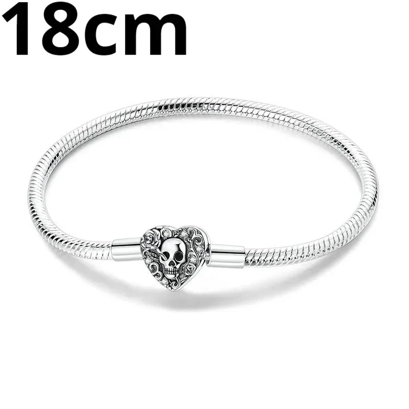 925 Sterling Silver Adjustable Gold Cross Virgin Mary Blue Eye Zircon Charm Bracelet for Women Birthday Gift
