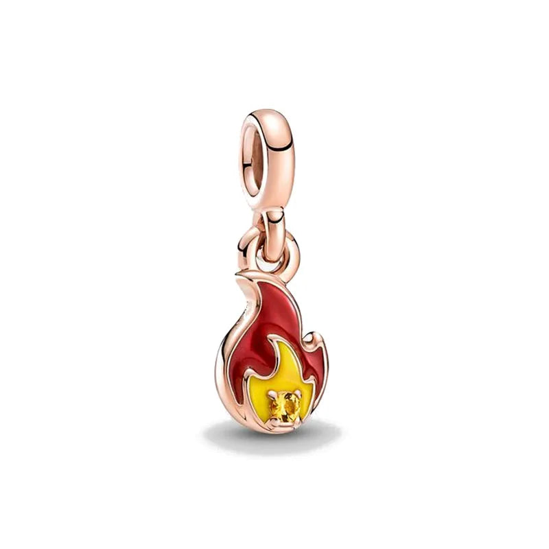 2025 Hot Selling 925 Silver ME Series Golden Tooth Elephant Pendant for European Original ME Bracelet DIY Charm Jewelry