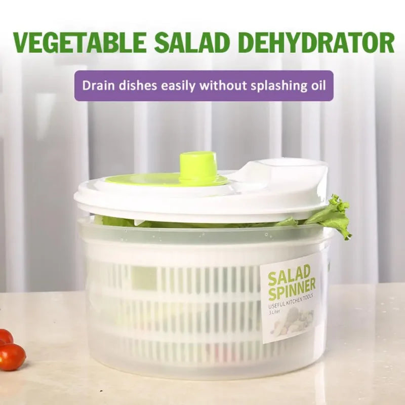 Kitchen Vegetable Dehydrator Salad Spinner Fruit Drain Basket Dryer Hand Crank Kitchen Tool Household Gadget Kitchen Accessories