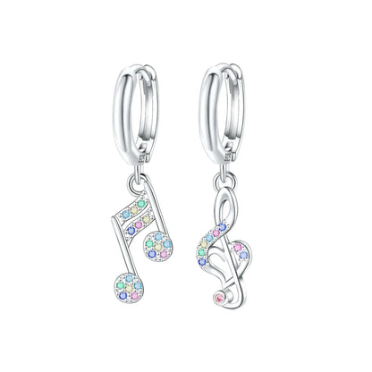 925 Sterling Silver Skull Pumpkin Cross Hoop Earrings Sparkling Zircon Glamorous Women Jewelry