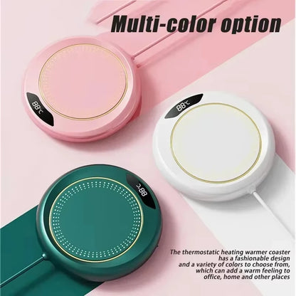 Thermostat Coaster USB Home Heating Coaster with 3-Speed Adjustment 55 Degrees Constant Temperature