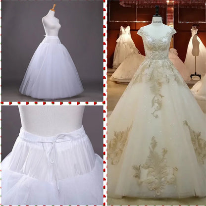 Elegant Tulle Layered Petticoat Bridal Underskirt for A-Line Wedding Dresses