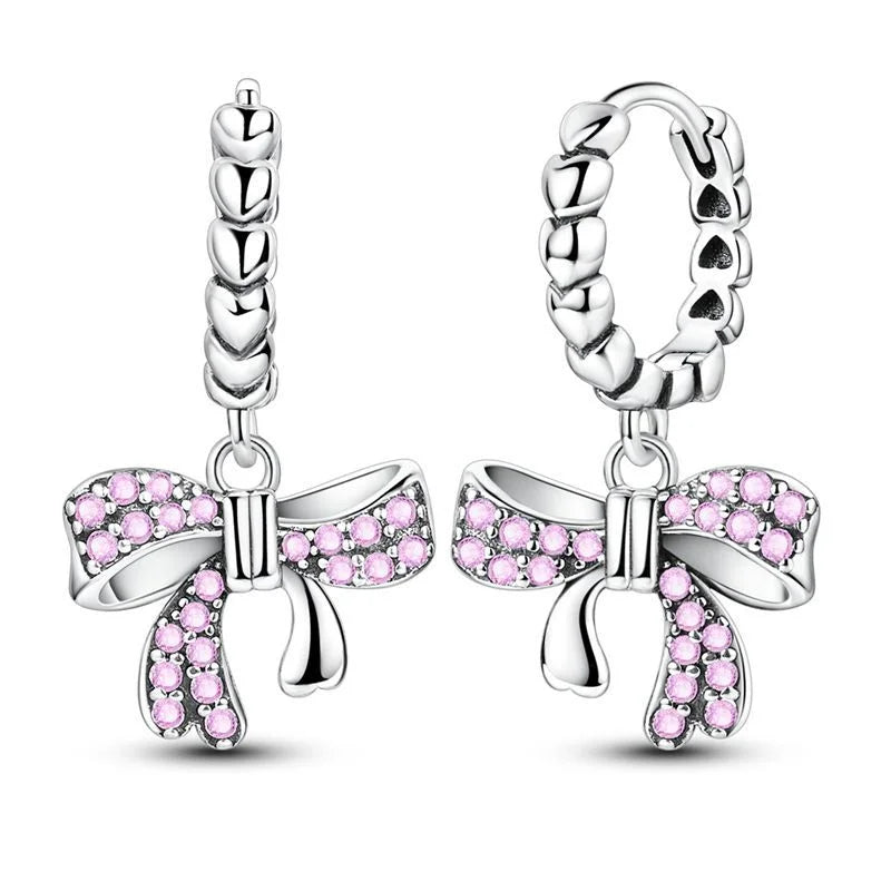 925 Sterling Silver Colorful Butterfly Heart Charms for Women DIY Jewelry Pendants Rings Earrings Bracelets