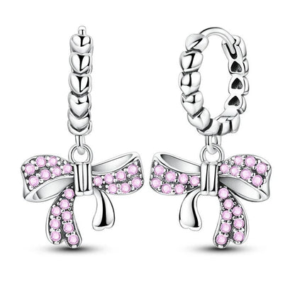 925 Sterling Silver Colorful Butterfly Heart Charms for Women DIY Jewelry Pendants Rings Earrings Bracelets