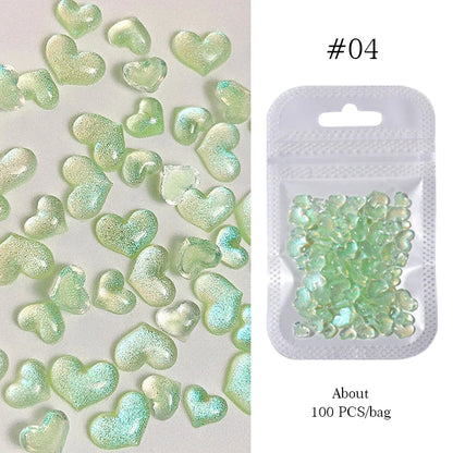 Kawaii Lollypop 3D Nail Art Charms Set with Resin Butterfly and Bear Rhinestones