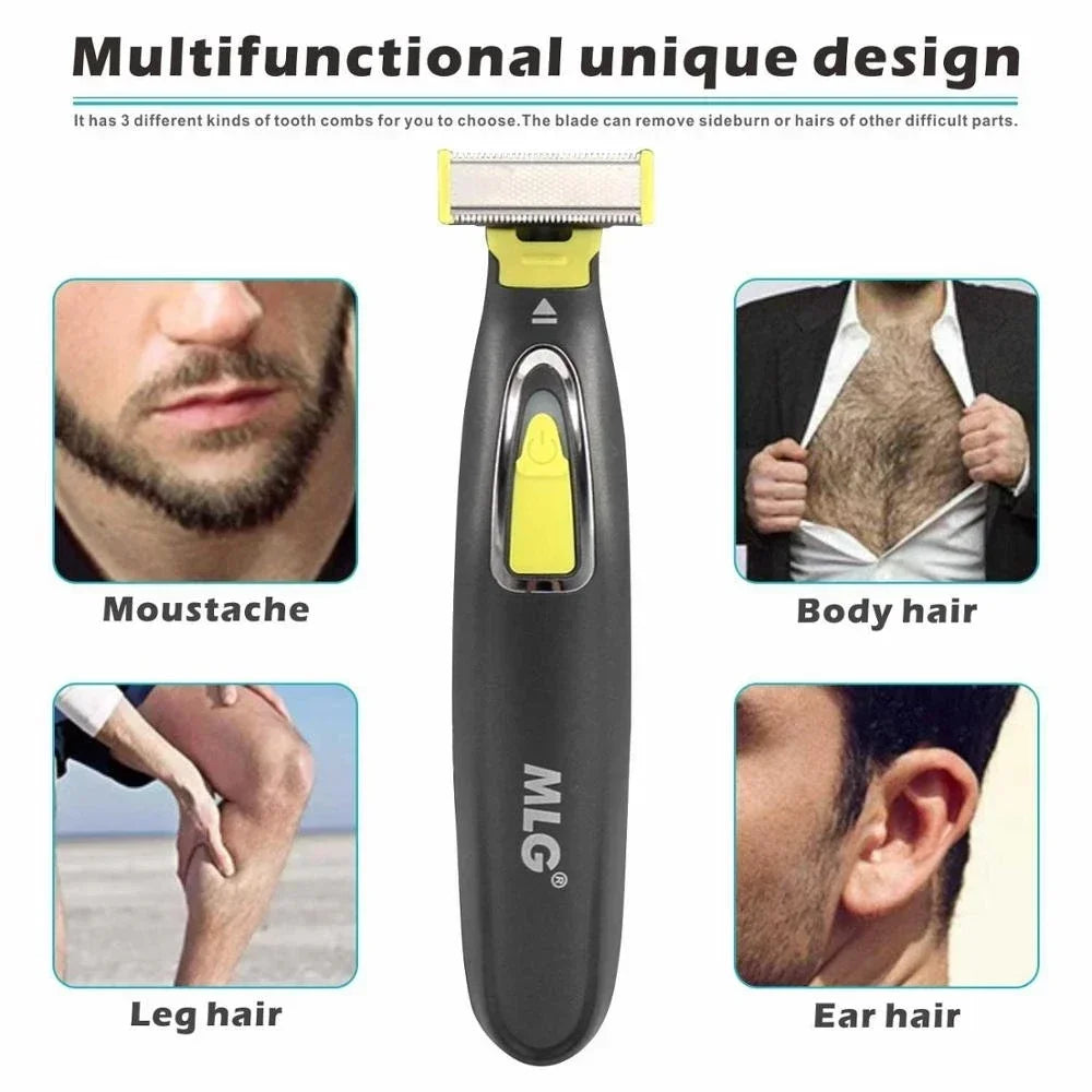 Electric Shaver for Men Cordless Professional Beard Trimmer USB Rechargeable Grooming Tool