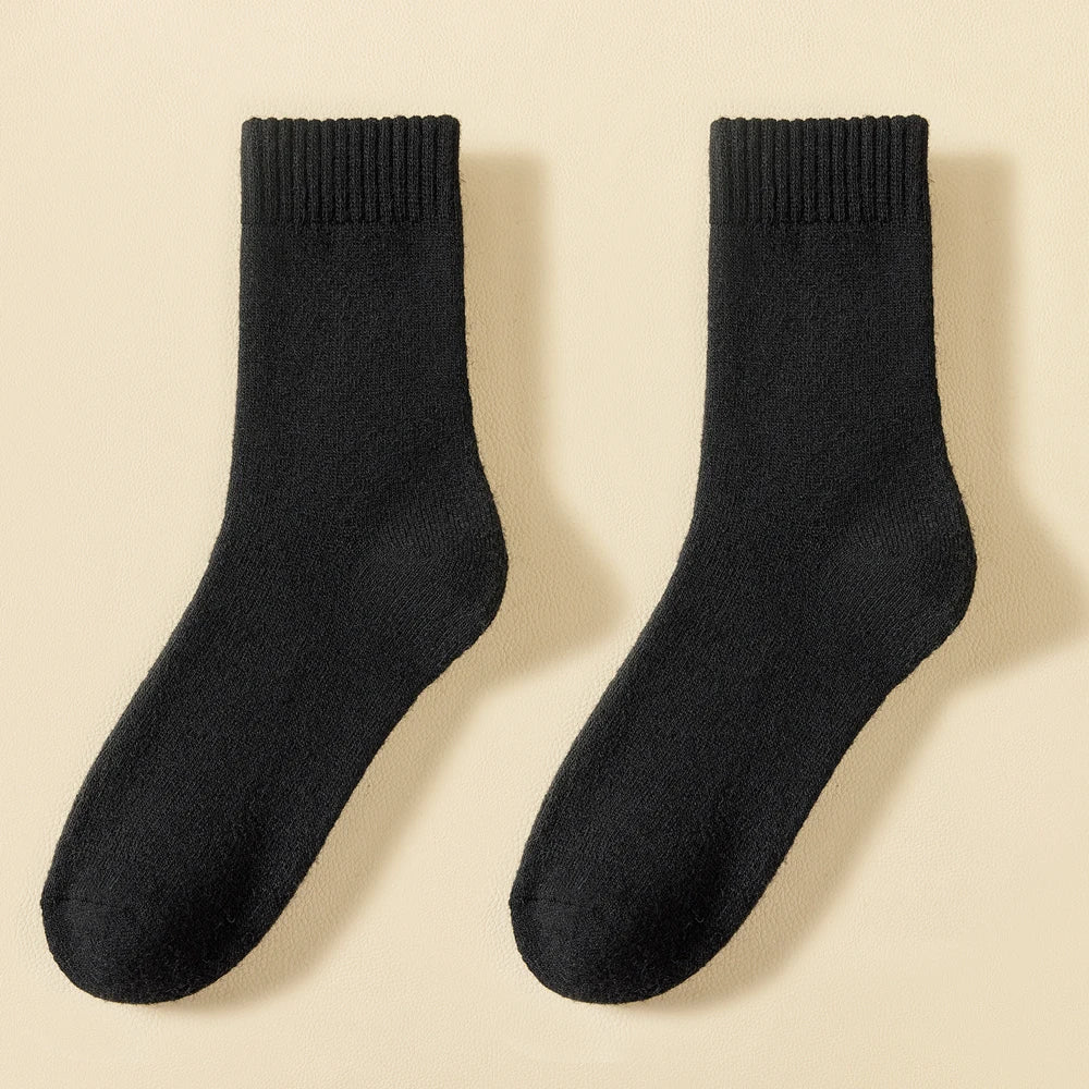 Thick Merino Wool Men Winter Crew Socks Warm Thermal