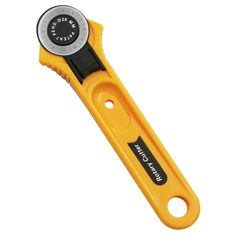 Rotary Cutter Pro - 28mm/45mm Patchwork Roller Knife for Effortless Fabric Cutting 28mm with scale