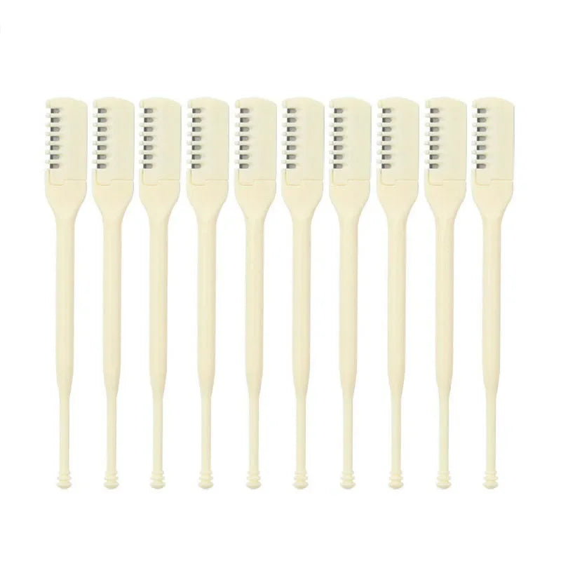 10PCS Precision Nose Hair Scissors - Ultra Thin Ergonomic Travel Friendly Grooming Tool 10pcs