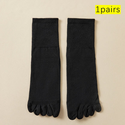 Men Cotton Toe Socks Moisture Wicking Odor Control