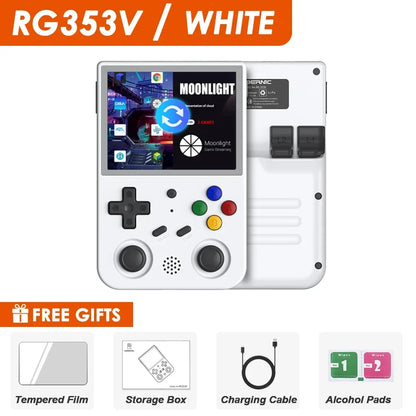 RG353V RG353VS Handheld Game Console 64 128 256GB Touchscreen Dual System Android 11 And Linux Portable 3.5 Inch Retro Gaming Console Micro HDMI Type C Supports Up To 40000 Games