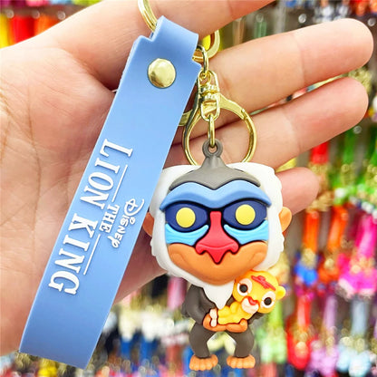 Kawaii Anime Disney Keychain Set Featuring Mickey Mouse, Minnie, Lilo & Stitch