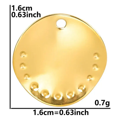 4Pcs Lot Stainless Steel Geometric Hammered Heart Dangle Charms for DIY Jewelry Making S1222-G
